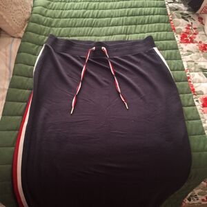 Tommy Hilfiger Navy Pencil Skirt with Red and White Stripes